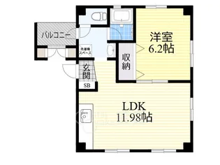 大阪府茨木市西田中町【マンション】の間取り