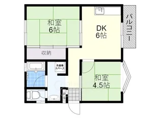 いかはなハイツB棟【1階】の間取り