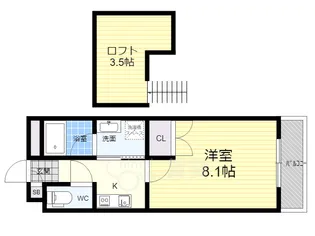 プレベール千里中央【2階】の間取り