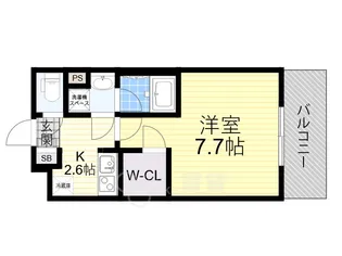 ウェルスクエア豊中服部【4階】の間取り