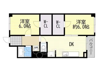 2DKの間取り画像