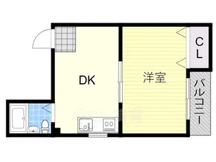 スタジオ108ソシエ本町【3階】の間取り
