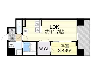 WORVE吹田江坂【5階】の間取り
