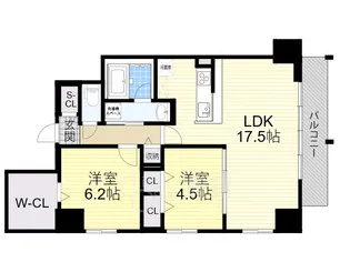 大阪府吹田市江坂町1丁目【マンション】の間取り
