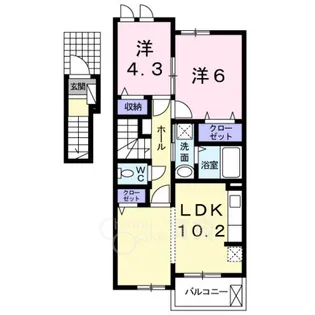 大阪府茨木市耳原1丁目【アパート】の間取り