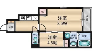 カーサユタカ【1階】の間取り