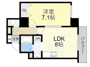 プレアデス千里山田【1階】の間取り