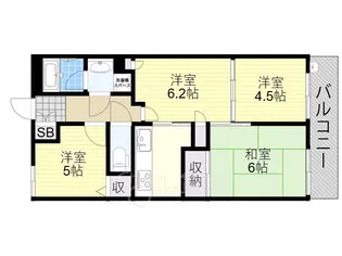 大阪府大阪市淀川区西中島4丁目【マンション】の間取り