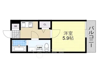 ノア千舟【3階】の間取り