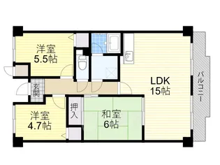 大阪府吹田市春日3丁目【マンション】の間取り