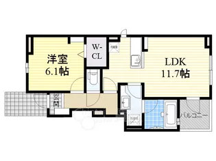 サンリットリヴァー【1階】の間取り