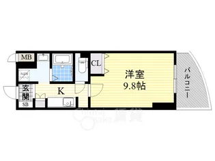 カスタリア新梅田【2階】の間取り