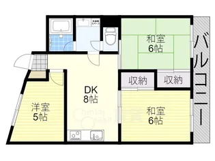 大阪府豊中市岡町【マンション】の間取り