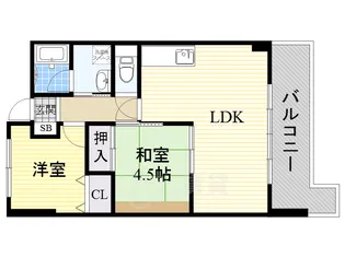 ロイヤルオータム【4階】の間取り