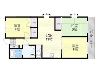 大阪府茨木市新堂1丁目【マンション】の間取り
