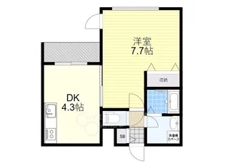 大阪府大阪市東淀川区北江口4丁目【マンション】の間取り