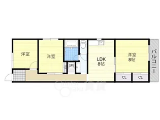 シャトー藤が丘【1階】の間取り