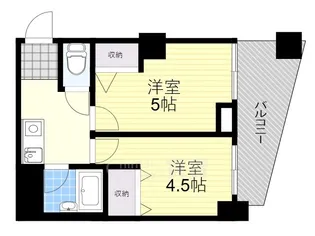 大阪府大阪市淀川区木川東4丁目【マンション】の間取り