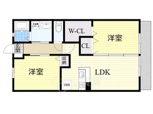 ローズタウン3【2階】の間取り