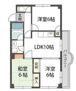 パークハイツ橋の内【2階】の間取り