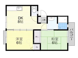 ル・レーヴ弐番館【1階】の間取り