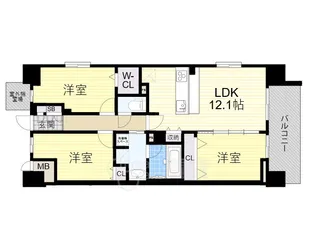 スプランディッドXI【4階】の間取り