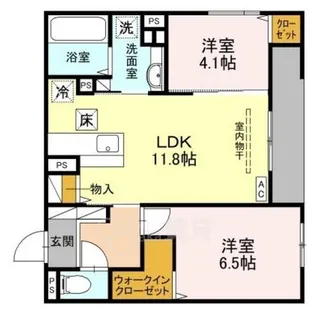 めぞん西田中【1階】の間取り