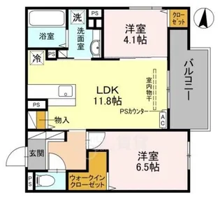めぞん西田中【2階】の間取り