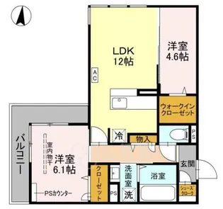 めぞん西田中【3階】の間取り