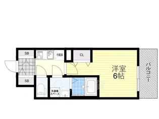 ワールドアイ大阪West Gate【9階】の間取り