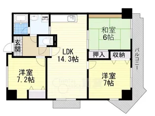 大阪府吹田市桃山台5丁目【マンション】の間取り