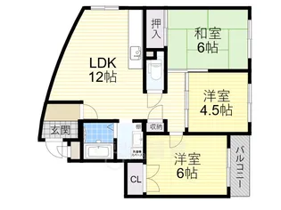第20千里ハイツ【1階】の間取り
