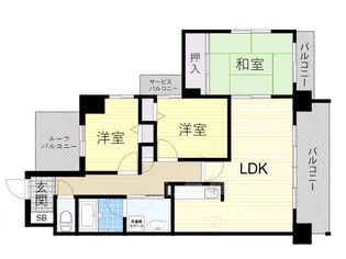 大阪府吹田市春日4丁目【マンション】の間取り