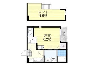 ハーモニーテラス宝山町【2階】の間取り