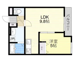 大阪府吹田市藤が丘町【アパート】の間取り