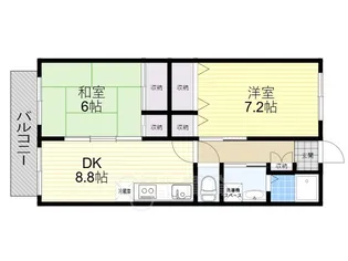 コーポ高城【1階】の間取り