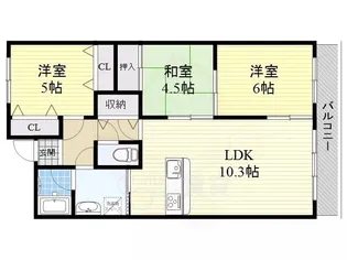 アバンティ千里【5階】の間取り
