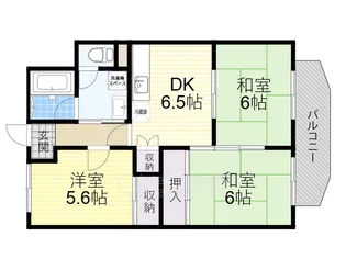 グリースシャトー桃山台【6階】の間取り