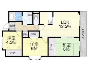 セゾン南茨木【3階】の間取り