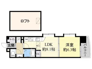 コンソラーレ同心【10階】の間取り