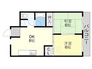第1あかつきマンション【1階】の間取り