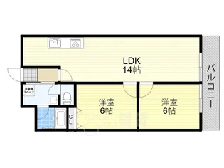 大阪府茨木市奈良町【マンション】の間取り