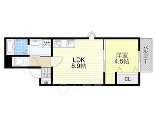 Agre(アグレ)石橋【1階】の間取り