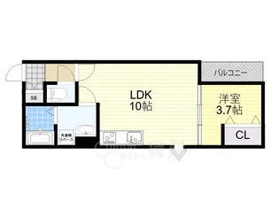 Agre(アグレ)石橋【1階】の間取り