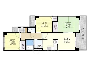 サンパレス21池田【1階】の間取り