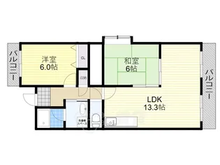 グレイシアス豊中【3階】の間取り