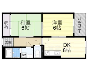 大阪府摂津市千里丘東4丁目【マンション】の間取り