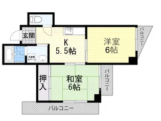 アローハイツ【4階】の間取り