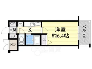 エステムコート梅田・天神橋リバーフロント【5階】の間取り