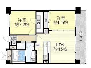 クレセントコート【2階】の間取り